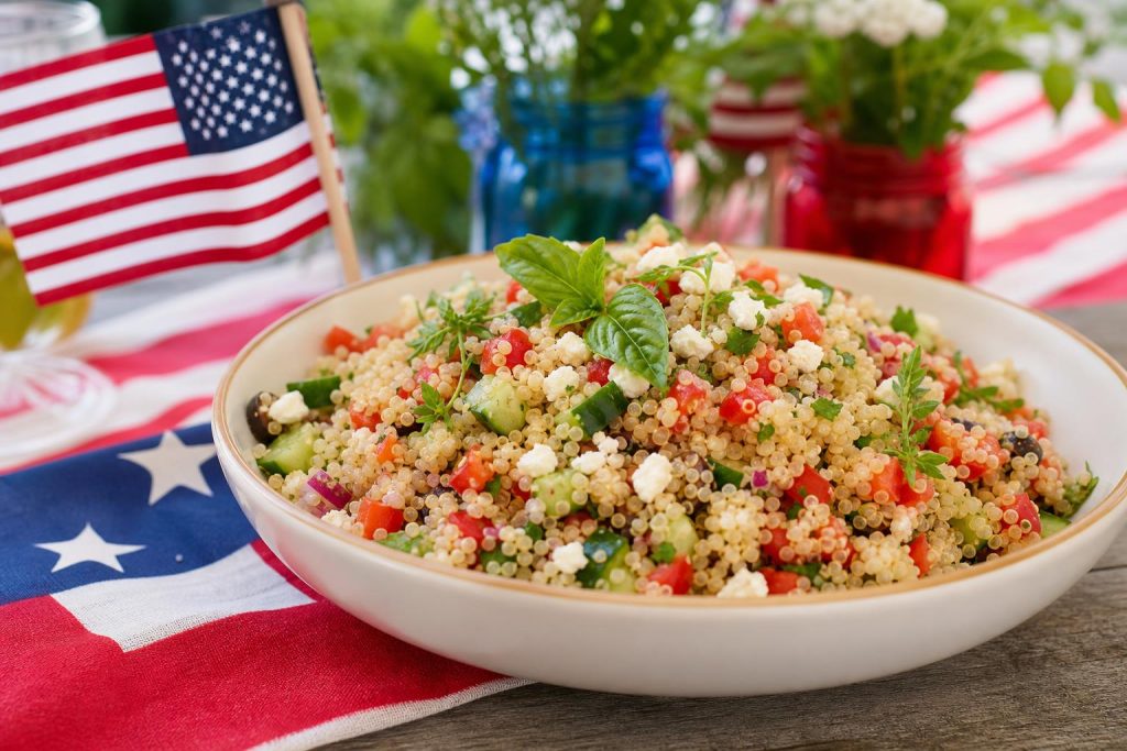 American Flag Quinoa Salad with Berries