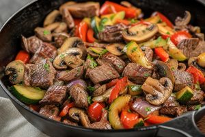 High-Protein Beef and Mushroom Skillet for GLP-1 Users: 48g Protein Per Serving