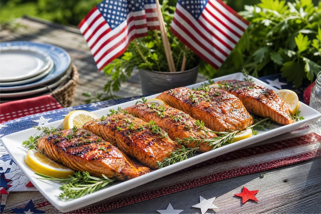 Healthy BBQ Salmon with Lemon Dill