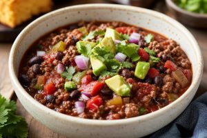 High-Protein Beef and Black Bean Chili: 42g Protein Per Serving