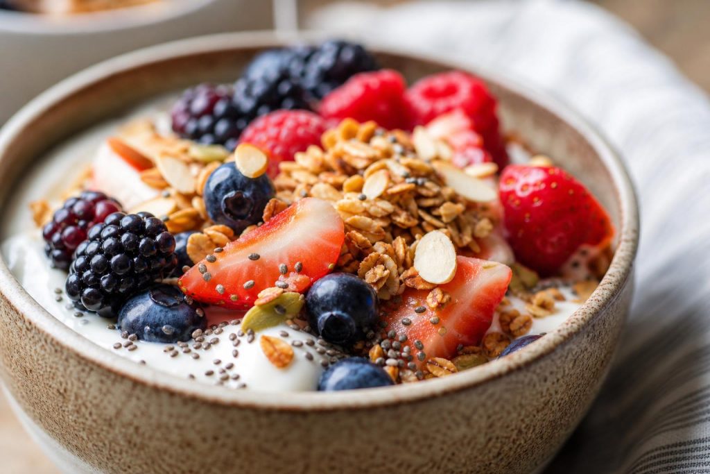 High-Protein Greek Yogurt Parfait Bowl: 38g Protein Per Serving