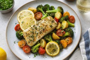 High-Protein Lemon Herb Baked Cod: 38g Protein Per Serving