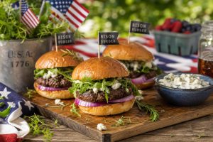 Lean Bison Burgers for the Fourth