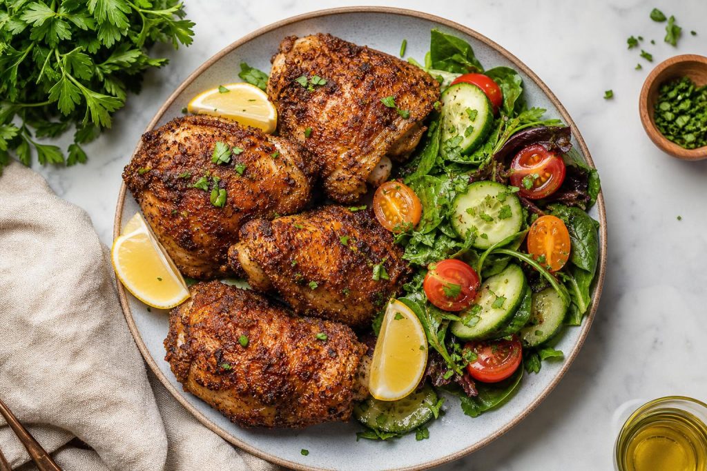 Crispy Fried Chicken Thighs: 38g Protein, High-Satiety Homemade Recipe