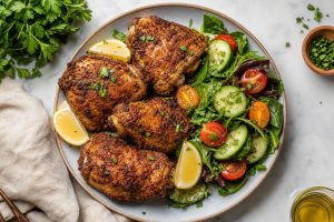 Crispy Fried Chicken Thighs: 38g Protein, High-Satiety Homemade Recipe