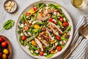 Grilled Green Bean & Chicken Salad: 42g Protein Per Serving