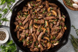 High-Protein Beef and Mushroom Skillet: 42g Protein Per Serving