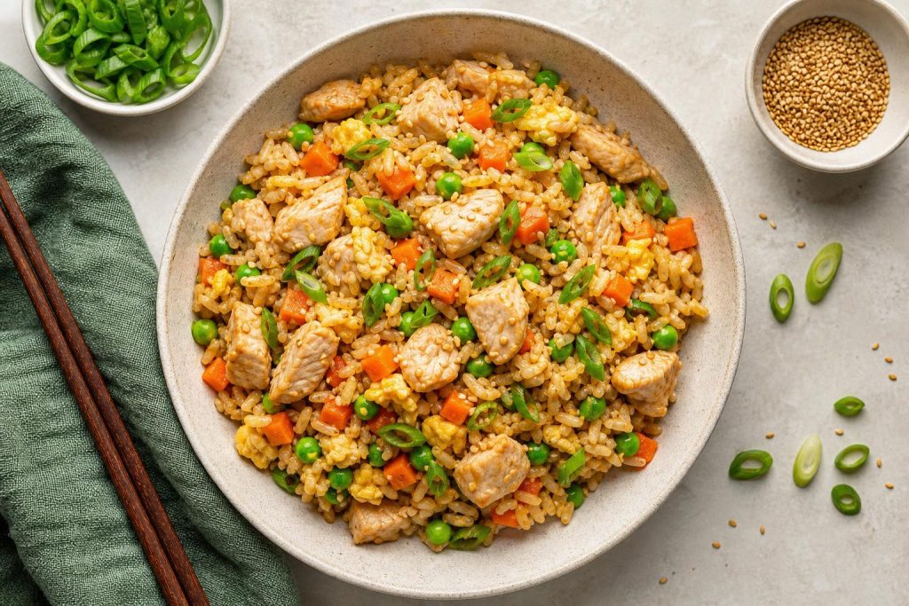 High-Protein Chicken Fried Rice: 42g Protein Per Serving