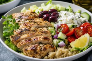 High-Protein Greek Chicken Bowl: 42g Protein Per Serving for Lean Muscle Maintenance