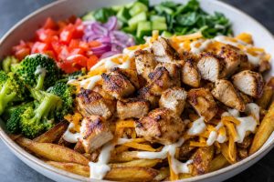 High-Protein Loaded Fries Bowl: 42g Protein Per Serving