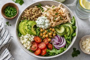 High-Protein Shredded Chicken & Quinoa Power Bowl: 42g Protein Per Serving