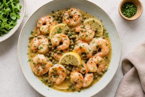 High-Protein Shrimp Piccata: 38g Protein in 25 Minutes