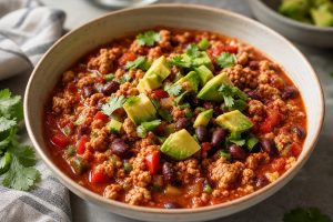 High Protein Turkey Chili: 45g Protein Per Serving