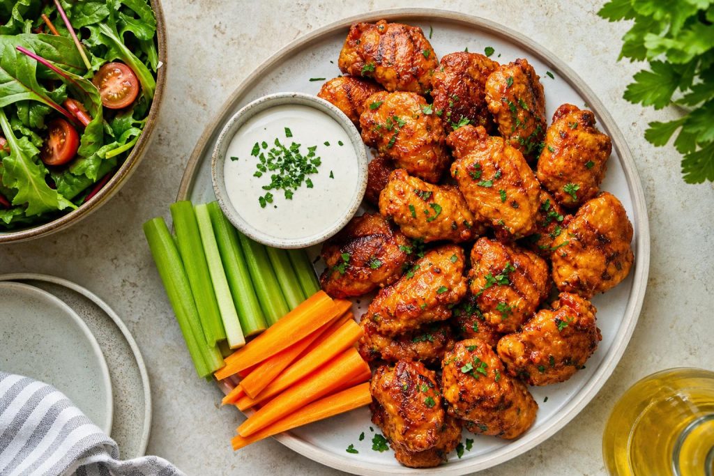 Homemade High-Protein Boneless Chicken Wings: 42g Protein Per Serving
