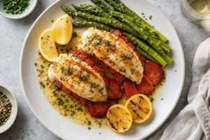 Pan-Seared Lobster Tail With Garlic Butter: 42g Protein Per Serving