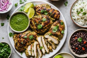 Peruvian-Style Cilantro Chicken with Jalapeño Sauce: 42g Protein Per Serving